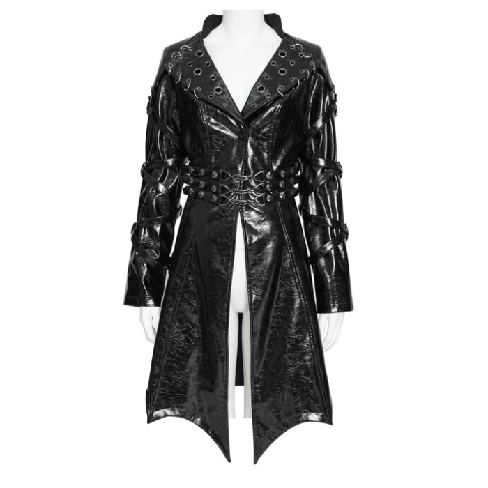 Mistress Mayhem Black Coat - Devil Fashion