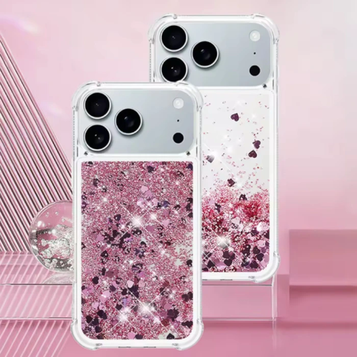 Pink Liquid Glitter Phone Case