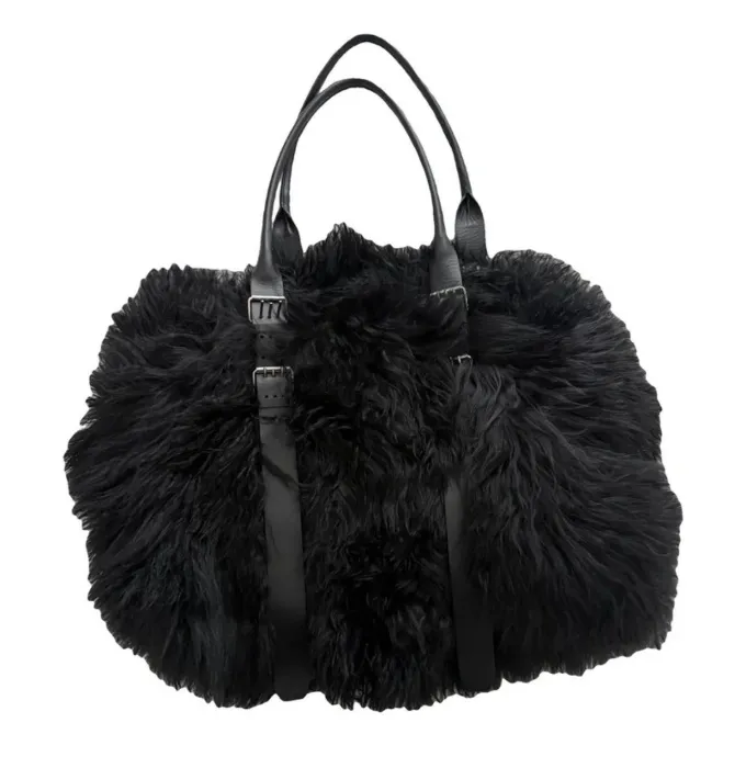 Ann Demeulemeester mongolian lamb travel bag