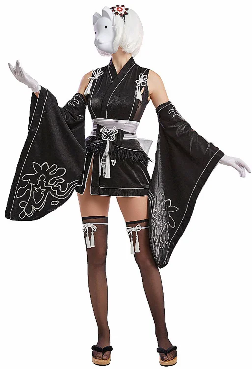 Nr:Automata YoRHa No.2 Type B 2B Cosplay Costume Kimono Set