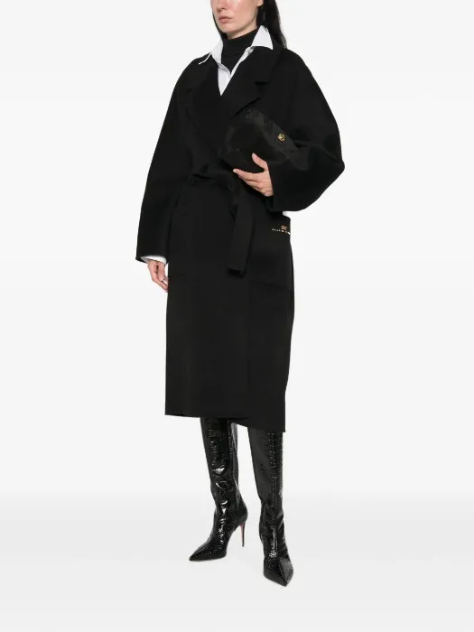 Elisabetta Franchi coat in wool double cloth