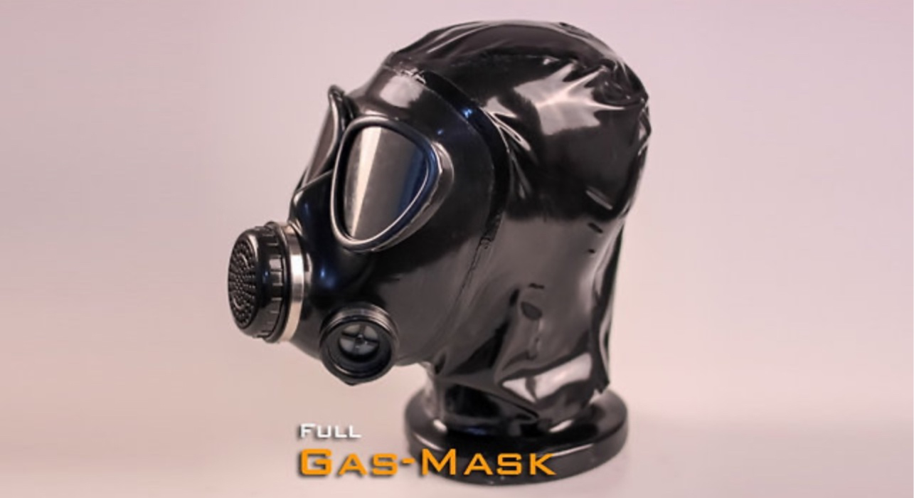 Latex Gas Mask Hood FMJ05 with Zipper