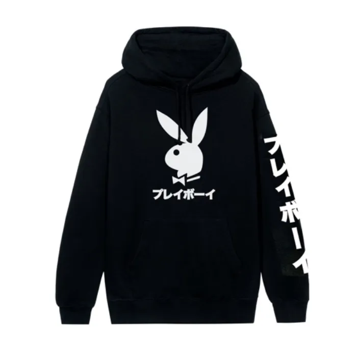 Japanese Rabbit Head Hoodie | Black / XLARGE