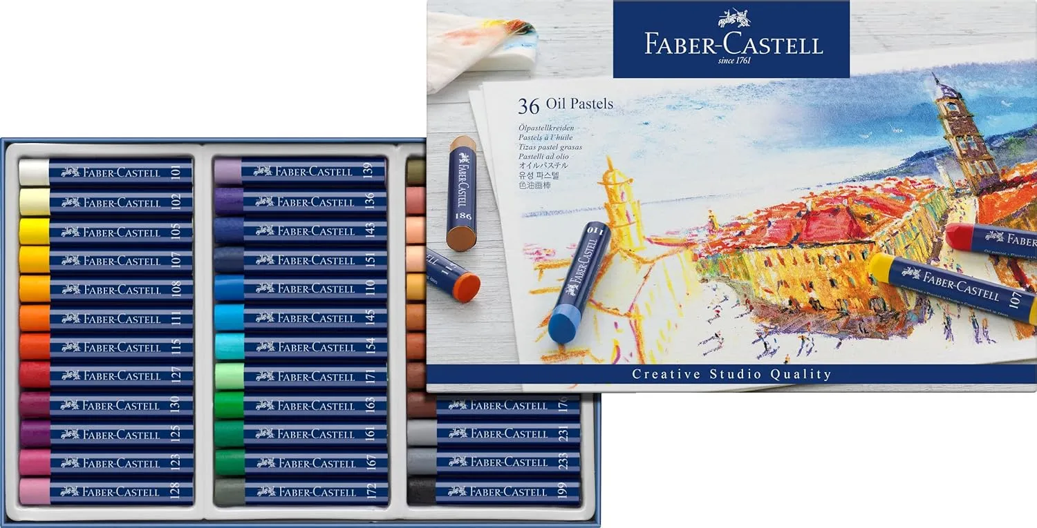 FABER-CASTELL Studio Quality 127036 Permanent Oil Pastels Pack of 36 : Amazon.ie: Arts & Crafts