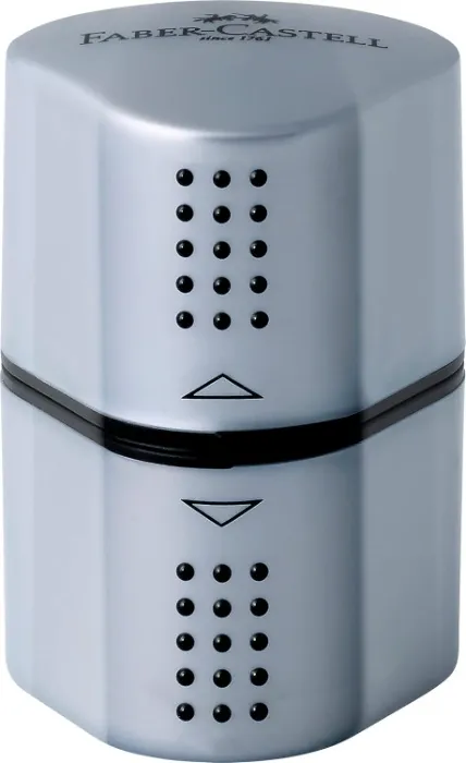 Faber-Castell Trio Pencil Sharpener Tub Box GRIP 2001 Silver, Manual, Plastic : Amazon.ie