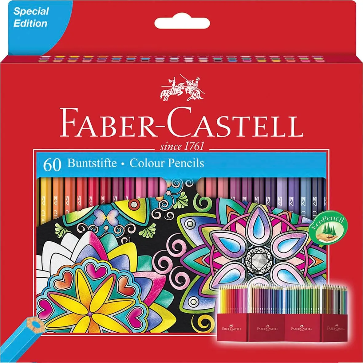 Faber-Castell 111260 Colour Pencils (Pack of 60),3.5 x 18.6 x 21 cm; 399.16 Grams : Amazon.ie: Office Products