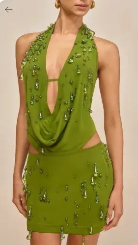 Cult Gaia Issey Dress in Olea in Size S