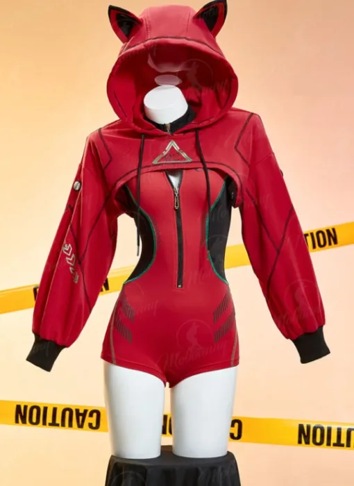  Asuka Cyber Style Tight Bodysuit with Hooded Short Jacket
