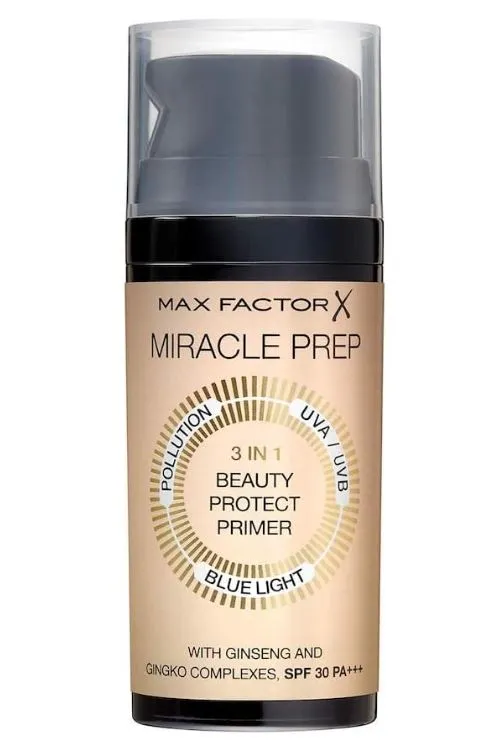 Max Factor Miracle Prep 3 w 1 Beauty Protect Primer, z SPF i chroni przed promieniowaniem UVA/UVB, 32 g : Amazon.pl: Uroda