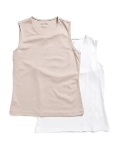 2pk Crew Neck Tank Tops