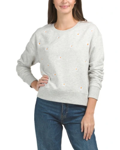 Embroidered Daisy Sweatshirt