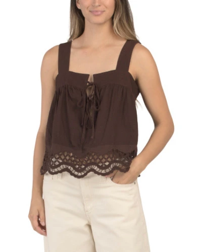 Linen Blend Tank Top