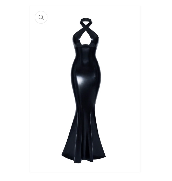 Latex black dress 