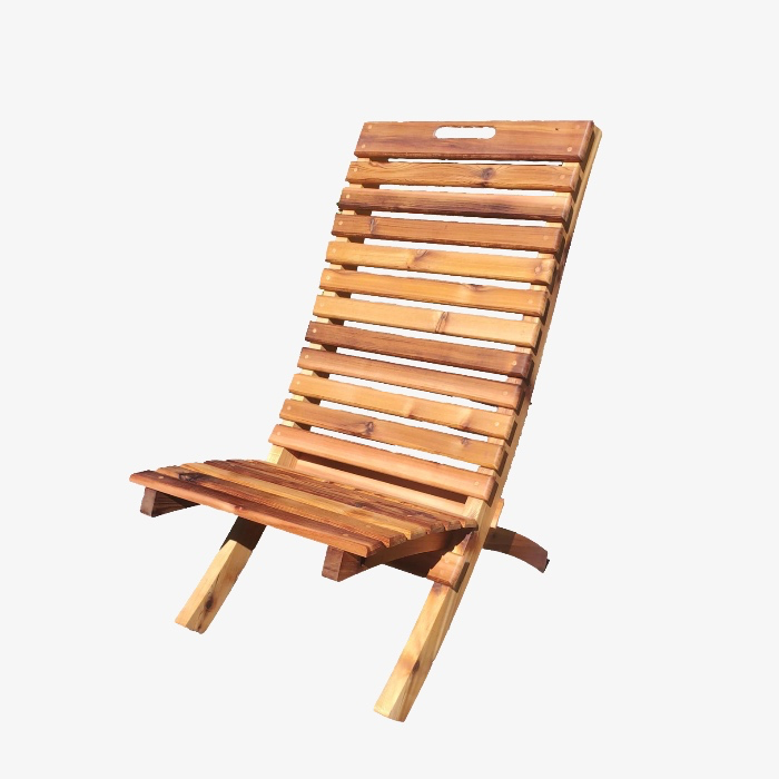 Two Outdoor High-back Nesting Chair - Western Red Cedar 