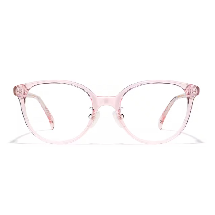 Pink Round Glasses w/ Progressive Lenses