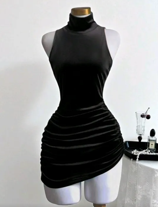 Black Asymmetrical Dress