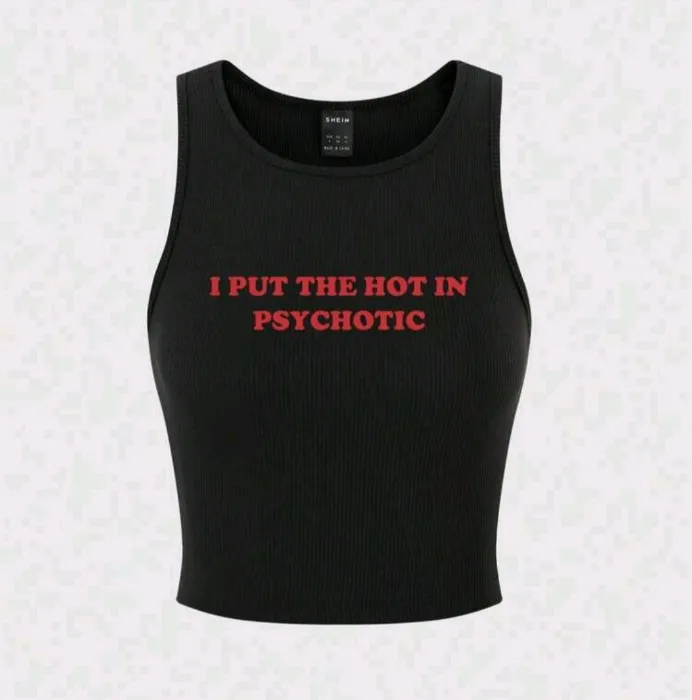 Black & Red Crop Top