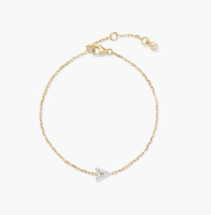 ‘A’ Diamond Letter Braclet