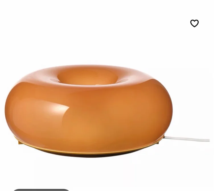 Round Orange Table Lamp 