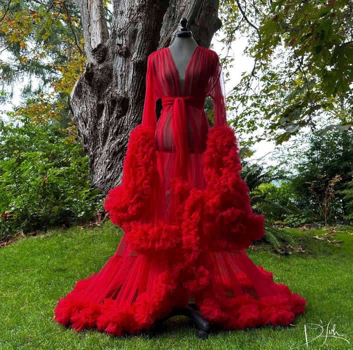 Catherine D’lish Vegan Marabou Gown