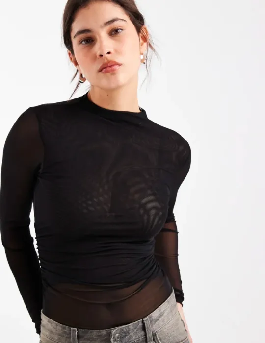 Black transparent top