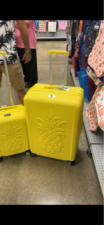 Pineapple suitcases