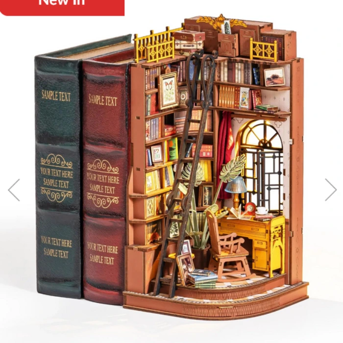 Silent Corner Study, Book Nook DIY Library Decor Creative Gift Set