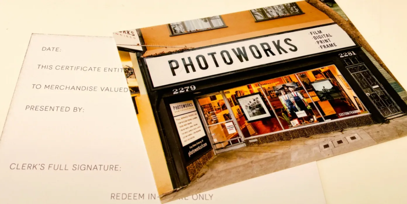 Photoworks SF Gift Card