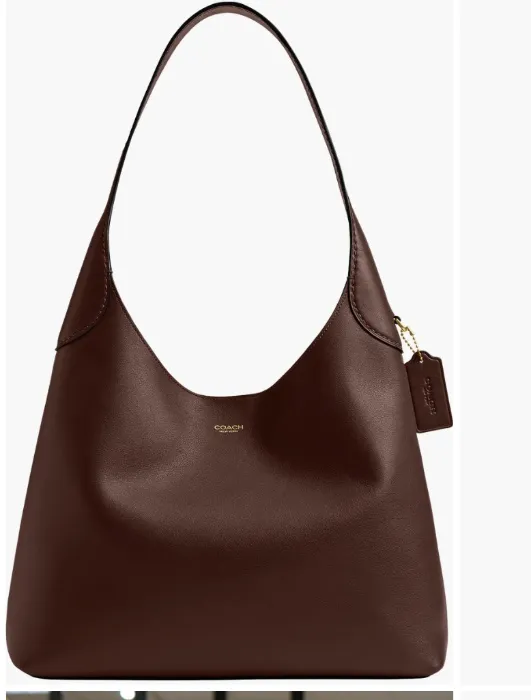 Brooklyn 34 Leather Shoulder Bag -Brown 