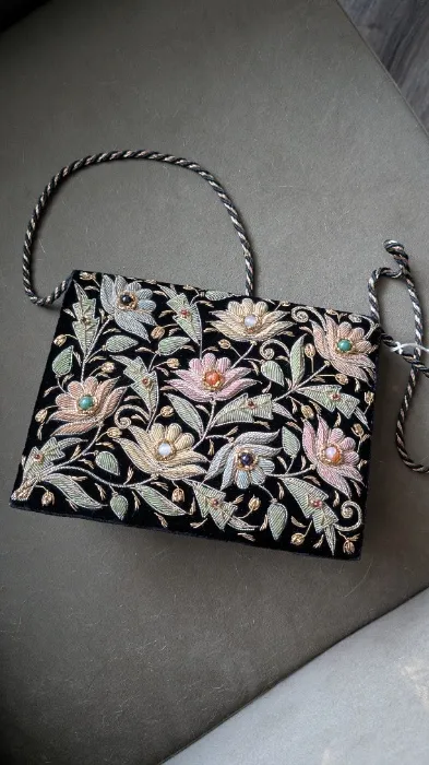 Vintage Beaded Velvet Clutch