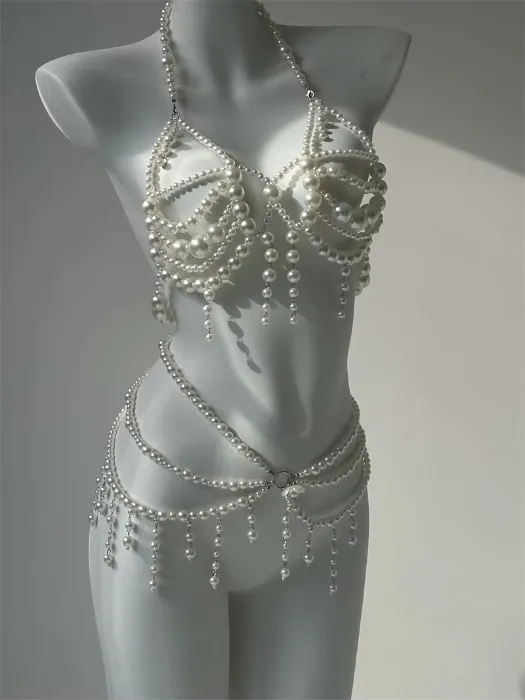  Pearls Body Chain Accessory ⚪🫧🐚