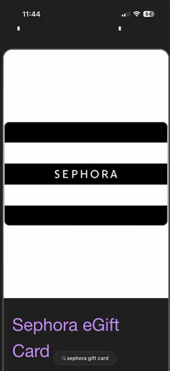 Sephora GiftCard