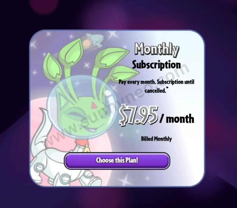 Neopets Monthly Subscription