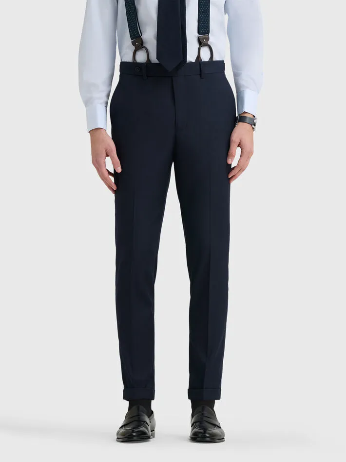 PANTALON TWILL CRUZADO AZUL MARINO