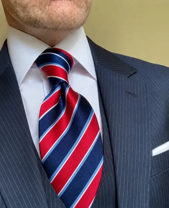 NEW Red Navy Regimental Stripe Tie 