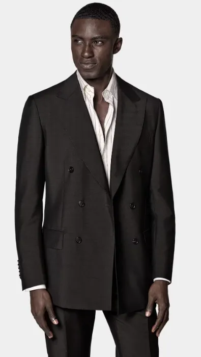 Traje Milano marrón oscuro Tailored Fit en lana y mohair | Trajes