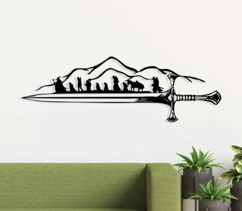LOTR Metal Wall Art: 36.4 x 11.6 inches | Etsy