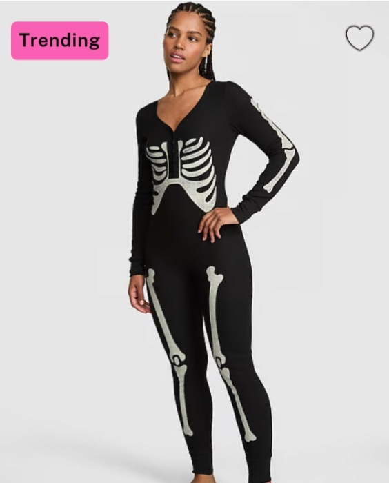 skeleton thermal onesie 