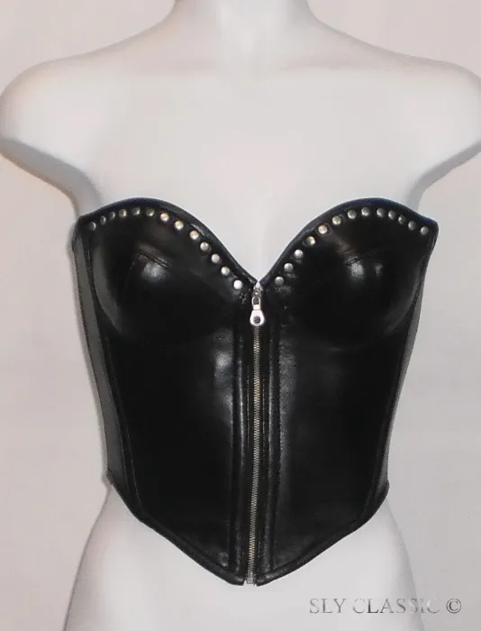 real leather corset