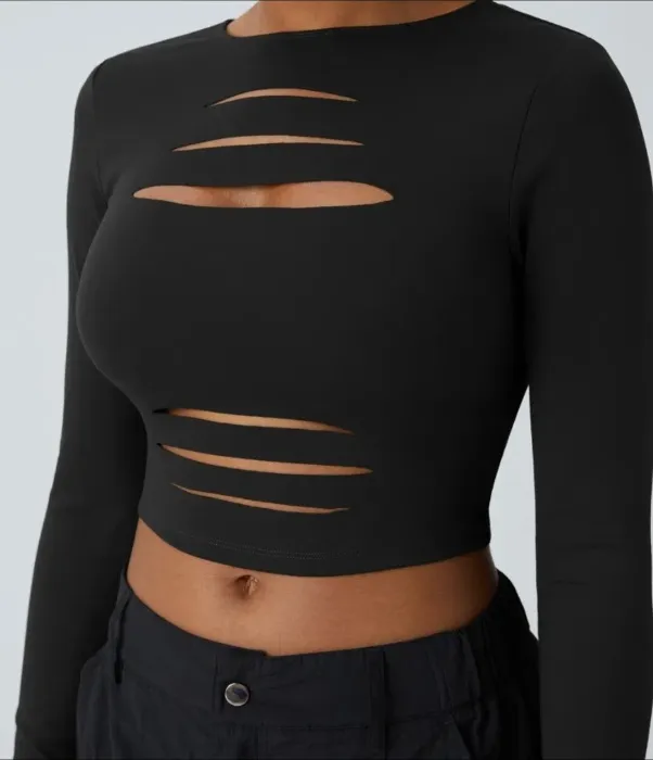 Skinny Cropped 🖤 Casual Top