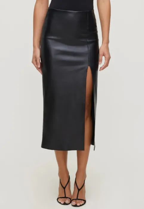 Faux Leather 🖤 Midi Skirt