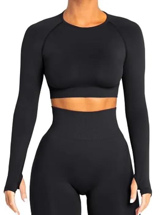 Black Workout 💦 Crop Top