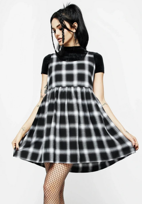 Singles Plaid Dress