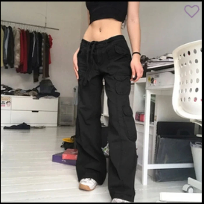  'Trend Killer' Black Baggy Cargo Pants