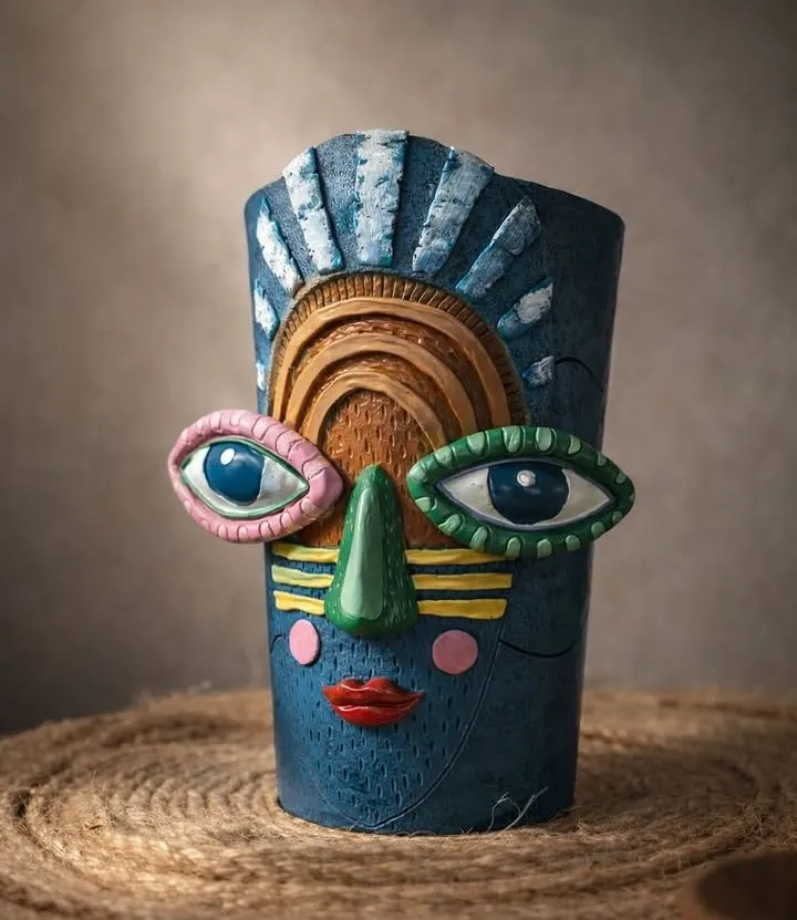 Face flower pot
