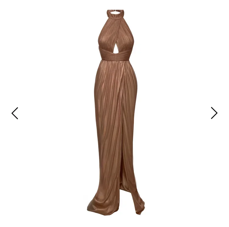 Silk Cutout Backless Gown