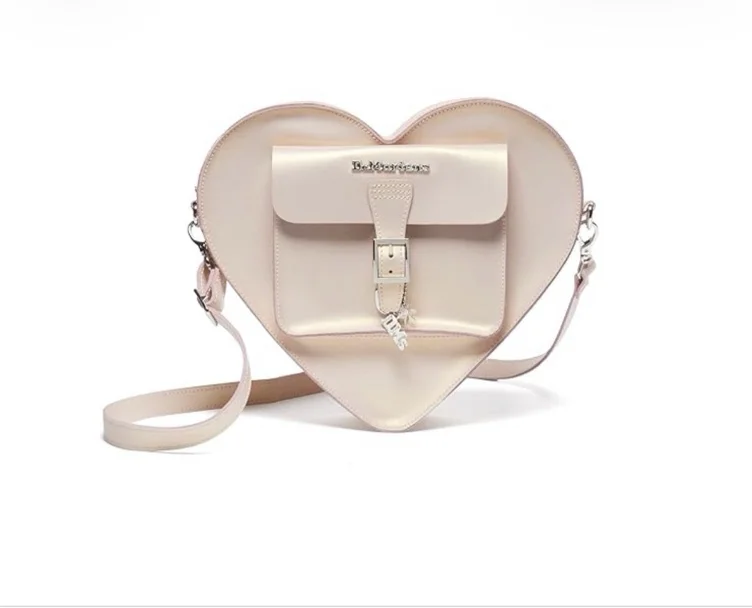 Dr. Martens Transparent Heart Shaped Backpack - Powder Pink+gold Shift