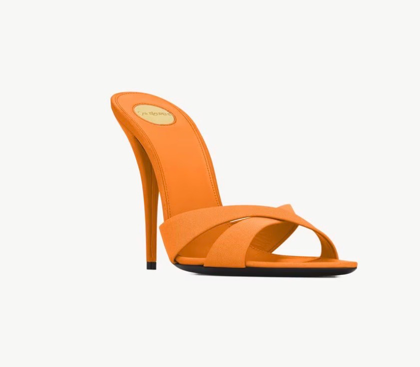 YSL KIRAT SANDALS IN SATIN CREPE