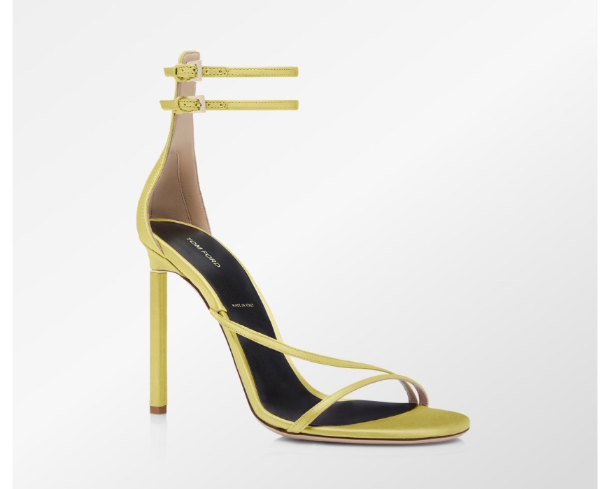 TOM FORD SATIN T ANKLE STRAP SANDAL