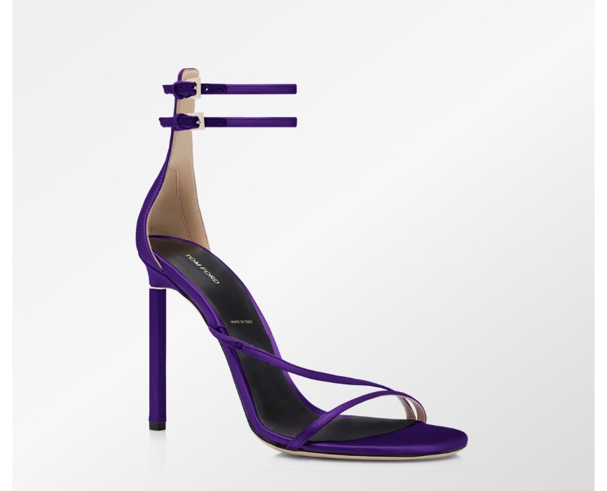 TOM FORD SATIN T ANKLE STRAP SANDAL